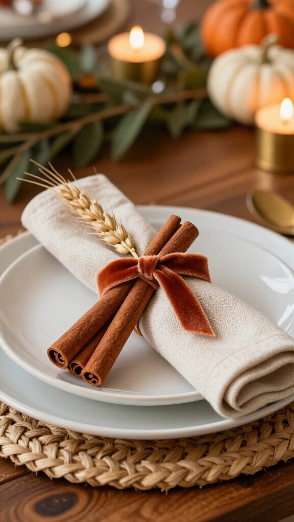 Cinnamon stick napkin ring bundles