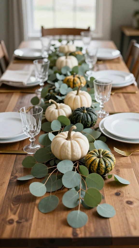 Organic Eucalyptus & White Pumpkin Runner