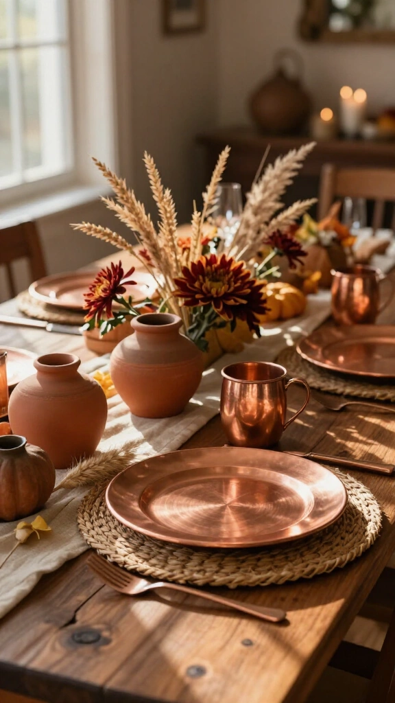 Brushed Copper & Terracotta Warmth