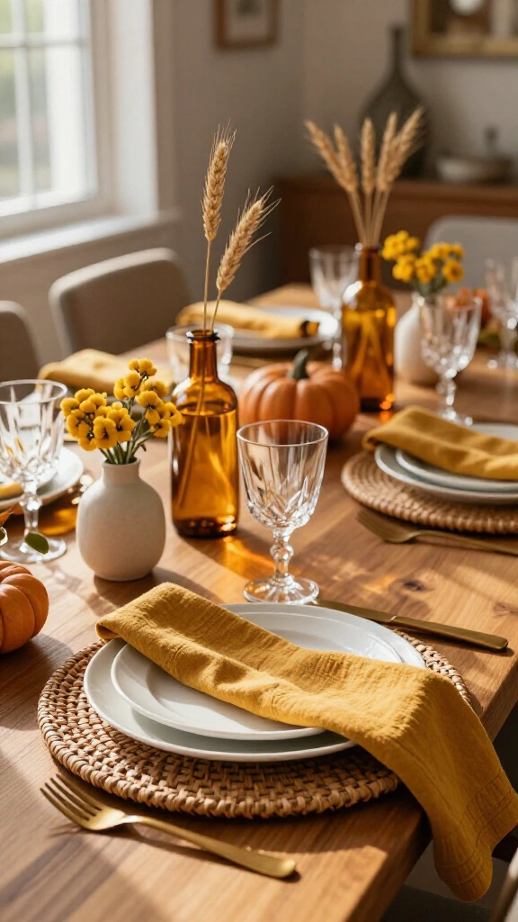 Golden Ochre & Woven Rattan Textures